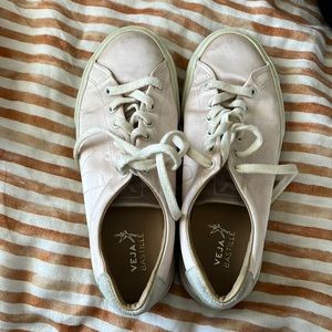 Veja Pink Silk Sneakers